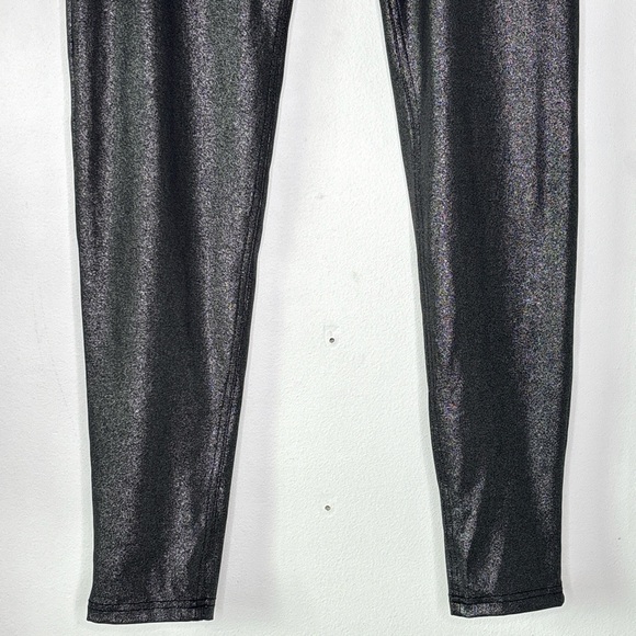 Freddy WR.UP Silver Metallic Lurex High Rise 3 Button Full Length Leggings Sz 10 - Picture 4 of 12